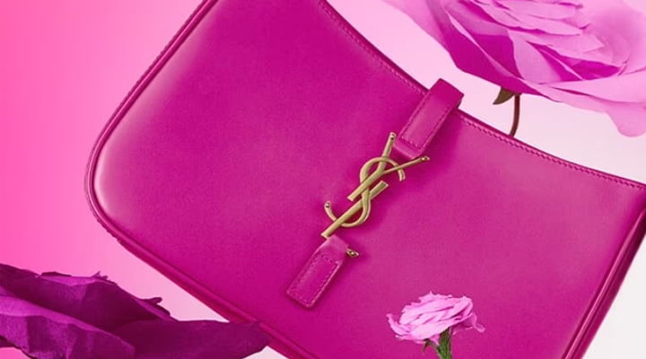A pink YSL bag.